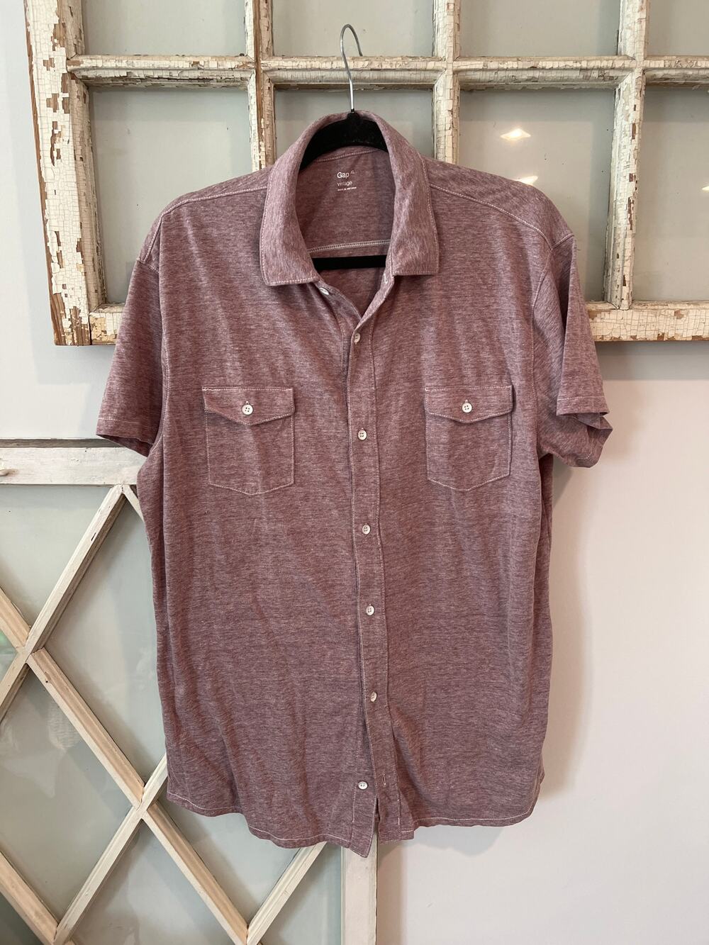 Gap Size XL men’s button down stretch knit shirt